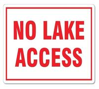 Keep Out Lake Area No Access Tin Sign 12x8 Inch