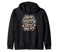 Keep Shining Like The Star You Are Optimism Mindset ||- Felpa con Cappuccio