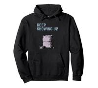 Keep Showing Up Rock Climbing Design Boulder Motivazione Felpa con Cappuccio