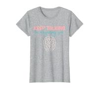 Keep Talking I'm Diagnosing You for Psychologist Distressed Maglietta, Donna, Grigio Melange, XL