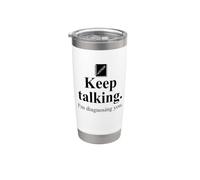 Keep Talking I'm Diagnosing You Notebook Therapist Coworker Bicchiere termico in acciaio inox doppia parete