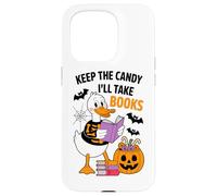 Keep The Candy I'll Take Books Duck Skeleton Custodia per iPhone 15 Pro