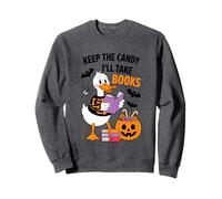 Keep The Candy I'll Take Books Duck Skeleton Felpa