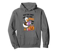 Keep The Candy I'll Take Books Duck Skeleton Felpa con Cappuccio