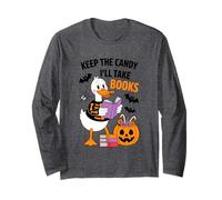 Keep The Candy I'll Take Books Duck Skeleton Maglia a Manica