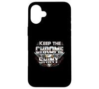 Keep the Chrome Shiny Auto Enthusiast Design Custodia per iPhone 16 Plus