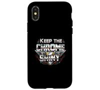 Keep the Chrome Shiny Auto Enthusiast Design Custodia per iPhone X/XS