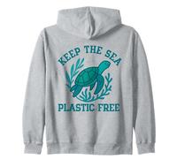 Keep The Sea - Giornata Ecologica della Terra delle Tartarughe Marine Senza plastica Felpa con Cappuccio