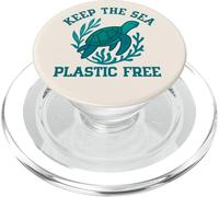 Keep The Sea - Giornata ecologica della Terra delle tartarughe marine senza plastica PopSockets PopGrip per MagSafe