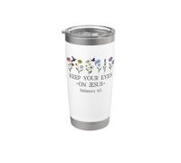 Keep Your Eyes on Jesus Christian Bible Verse Hebrews 12:2 Bicchiere termico in acciaio inox doppia parete