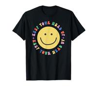 Keep Your Head Up Happy Face - Stile retrò Maglietta
