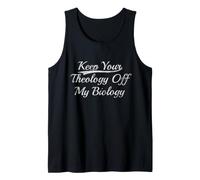 Keep Your Theology off My Biology Vintage Varsity Retro Canotta