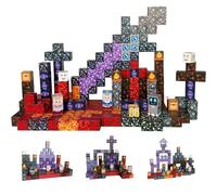 KEEPAA blocchi magnetici cubi per bambini - 100 PCS 2.5CM magnetic building blocks Giocattoli da costruzione per bambini e bambine giocattoli creativi Regalo (Castello di Lava)