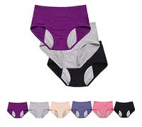 Keepbriefs Mutandine a vita alta, a prova di perdite, comfort per tutto il giorno, a prova di perdite, slip elasticizzati traspiranti taglie forti (3 pezzi, B, 8XL)