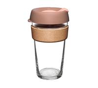 KeepCup Brew Cork - Tazza da caffè riutilizzabile in vetro temperato e sughero naturale, L, 454 ml, Frappe
