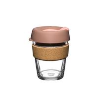 KeepCup Brew Cork - Tazza da caffè riutilizzabile in vetro temperato e sughero naturale, M, 340 ml, frappe