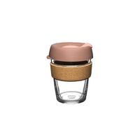 KeepCup Brew Cork - Tazza da caffè riutilizzabile in vetro temperato e sughero naturale, M, 340 ml, frappe