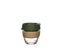 KeepCup Brew Cork - Tazza da caffè riutilizzabile in vetro temperato e sughero naturale, S, 227 ml, colore pino