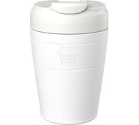 KeepCup Commuter - Tazza da viaggio isolata in acciaio inox, riutilizzabile, con coperchio ribaltabile, 340 ml, colore: bianco osso