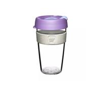 KeepCup Tazza da caffè originale in plastica trasparente, riutilizzabile, coperchio resistente agli spruzzi, senza BPA, di grado barista, grande, 454 ml, colore: viola chiaro