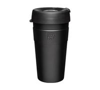 KeepCup Thermos - Tazza da caffè in acciaio inox isolata sottovuoto, riutilizzabile, con coperchio antispruzzo, 454 ml, colore: nero