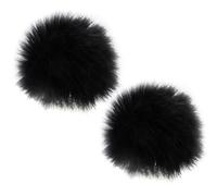 keepdrum 2 x WS05 Mini protezione antivento in pelliccia per microfono e cuffie Lavalier