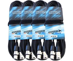 keepdrum 4 x MC 001 x x 15 m cavo per microfono xlr maschio/XLR femmina