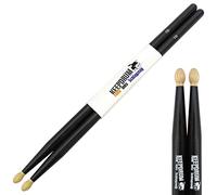 keepdrum 5BB Black Hickory - Bacchette per batteria, 1 paio, colore: Nero