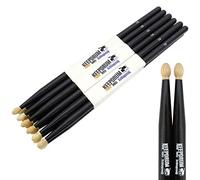 Keepdrum 5BB Black Hickory - Bacchette per batteria, 6 paia, colore: Nero