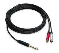 keepdrum AC047M Cavo splitter Y 6,35 mm jack mono a 2 RCA RCA