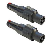 Keepdrum ADA037 - Adattatore per altoparlante jack femmina a Speakon, 2 pezzi