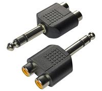 Keepdrum, adattatore Y stereo RCA su jack da 6,3 mm, confezione da 2, codice articolo ADA062