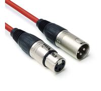 keepdrum DMX004RD cavo DMX Rosso 3 poli Cavo di controllo XLR 100 Ω 3m
