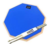 keepdrum DP-BL12 Drum Practice Pad Pad 12" Blu + Bacchette Natura 1 Coppia
