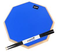 keepdrum DP-BL12 Drum Practice Pad Pad 12" Blu + Bacchette Nero 1 paio