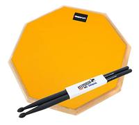 keepdrum DPOR12 Practice Pad di esercitazione arancione 12" + bacchette per batteria Nero