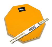 keepdrum DPOR8 - Tappetino per esercizi Practice Pad arancione 8" + bacchette per batteria