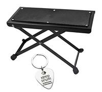 Keepdrum GS014 - Poggiapiedi per chitarra e basso, con portachiavi