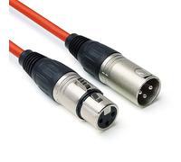 keepdrum MC-001XX - Cavo microfono XLR maschio/1 connettore XLR femmina (MC-001XX 10 m XLR rosso)