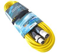Keepdrum MC-001XX YW cavo microfono XLR 6 m giallo XLR femmina/XLR maschio + fascetta in velcro