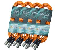 keepdrum mc001xx-10m-or - Cavo microfono XLR a 3 poli, 10 m, colore: Arancione