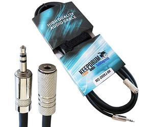 Keepdrum MC099 X J 6 m cavo di prolunga 3,5 mm Stereo Mini Jack M/F Cavo prolunga per cuffia + fascette cavo 40 cm