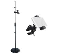 keepdrum MS015 - Supporto per microfono dritto, con supporto per smartphone