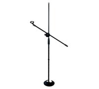 keepdrum MS096 Supporto per microfono con base rotonda + braccio microfono MSA067 per collegare microfono/tablet/supporto per cellulare