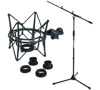 keepdrum MS106 - Supporto per microfono con MS090B multimicrofono, colore: Nero