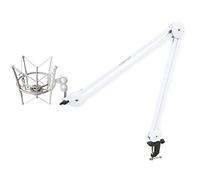 keepdrum MS138 WH braccio microfono treppiede bianco + MS088 Shockmount microfono ragno per microfono a condensatore