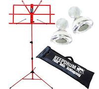 Keepdrum MUS2 RD - Leggio rosso + custodia + 4 clip