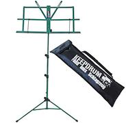 keepdrum MUS2 - Supporto per spartiti, adatto ai bambini + custodia per il trasporto Keepdrum (verde)