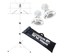 Keepdrum MUS2WH - Leggio bianco + custodia + 2 magneti