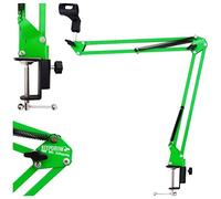 keepdrum, NB35 GR, braccio per microfono, da tavolo, treppiede per microfono, colore: verde